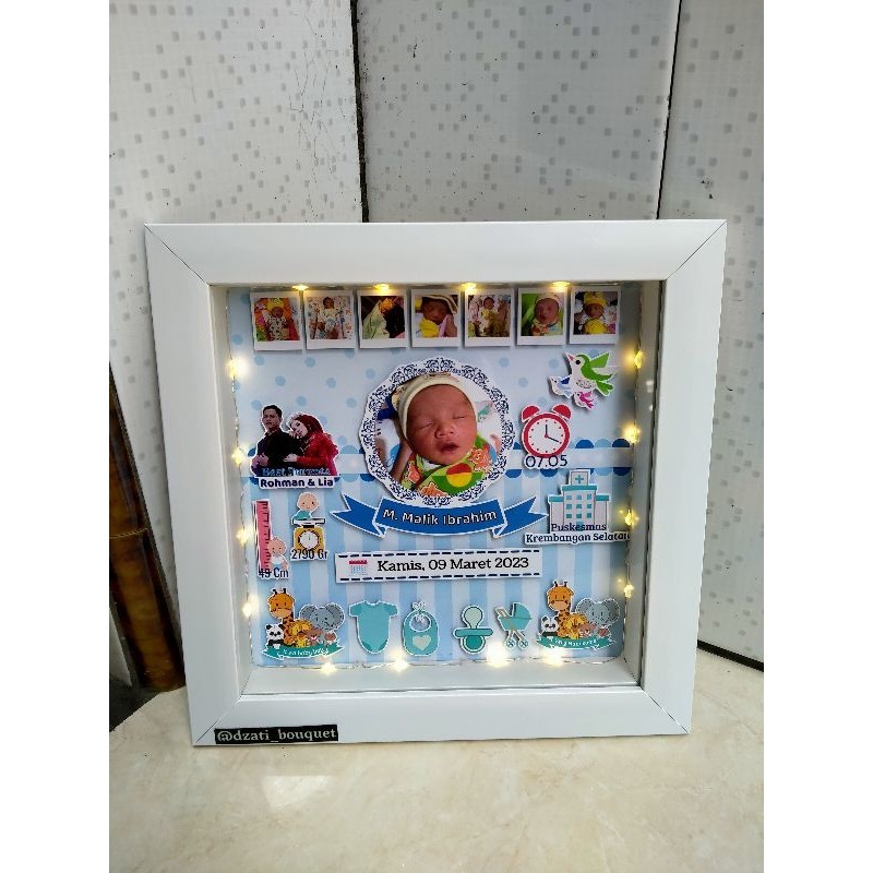 Frame Pop Up 3D / Frame Biodata Bayi / Frame Kekinian / Free Desain