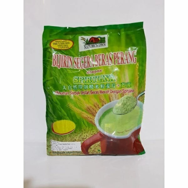 

Nature Own Instant Brown Rice Cereal With Spirulina No Sugar Merah