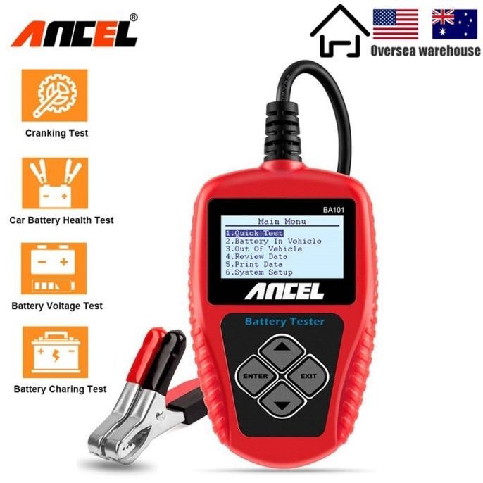 ANCEL BA101 12V ALAT CEK AKI MOBIL MOTOR TEST BATTERY ACCU VOLT TESTER