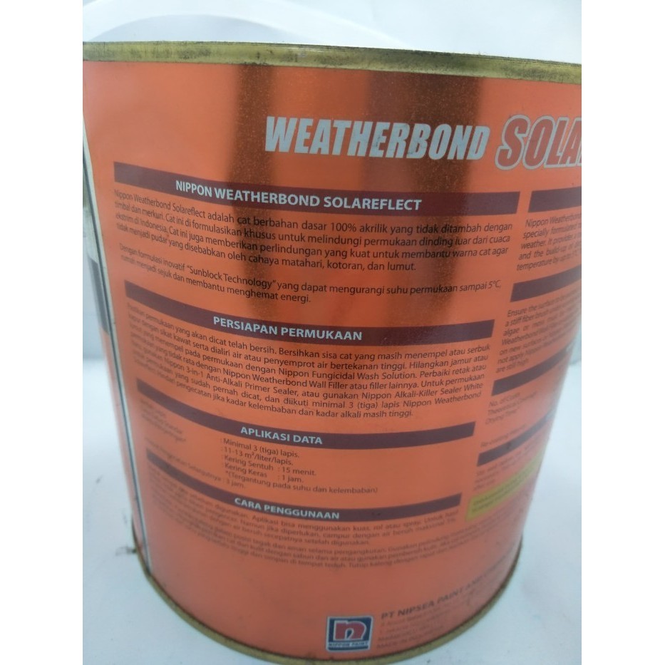 Cat Weatherbond Solareflect Nippon Paint Khusus Eksterior Smoking Gray