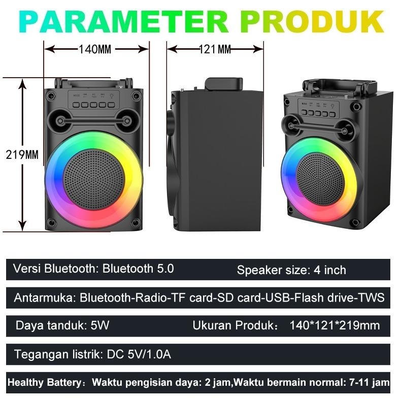 PRO BASSSPEAKER BLUETOOTH KARAOKE PROTABLE SUPER BASS POLYTRON BESAR ORIGINAL MINI WIRELESS MUSIK BO