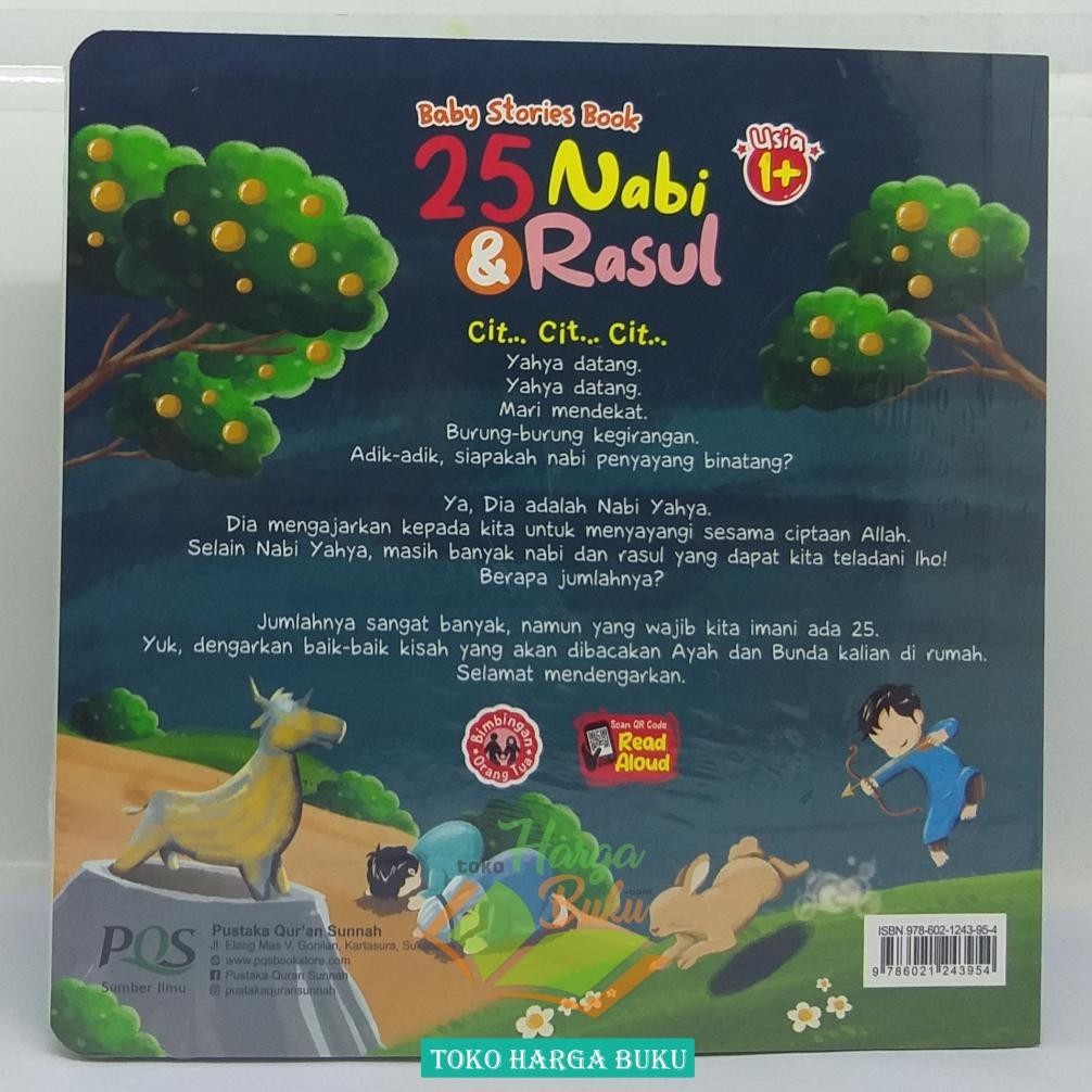 25 NABI DAN RASUL BOARDBOOK FULL COLOR BUKU ANAK KISAH DUA PULUH LIMA NABI BERGAMBAR BABY STORIES BO