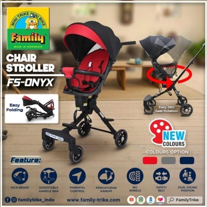 Stroller Baby / Kereta Dorong Bayi Family Onyx  Kualitas Premium