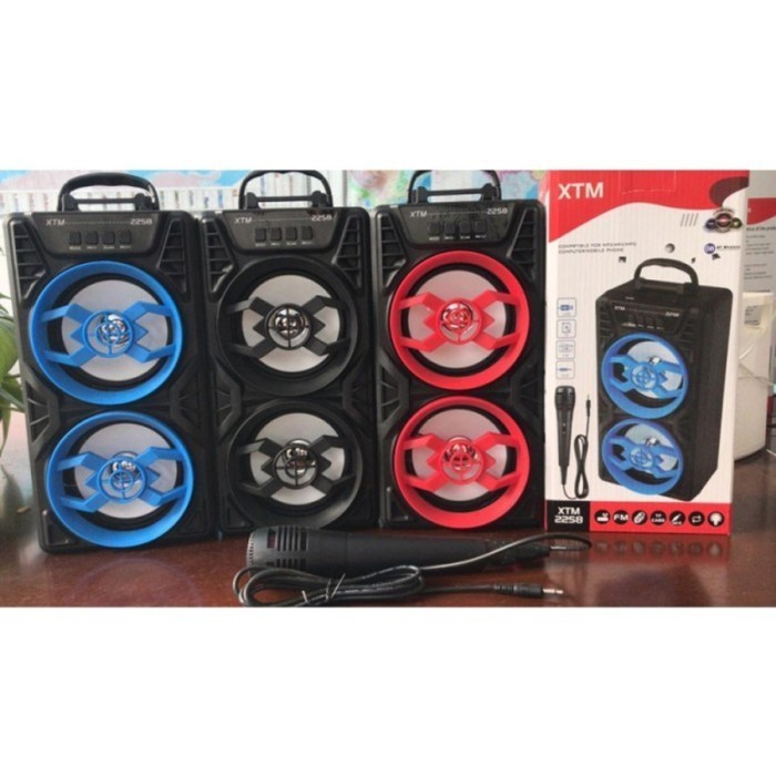 Murah Speaker Portable Karaoke Bluetooth Xtm2258