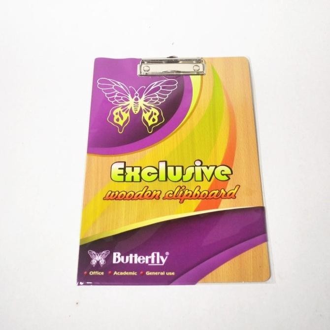 

[ LUSIN ] Wooden Clipboard Papan Jalan Ujian Kayu - Butterfly MURAH! LS