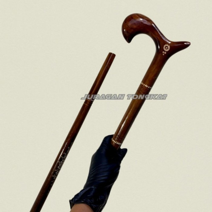 " Tongkat kayu jati / tongkat jalan / tongkat mata kaki 1 / tongkat