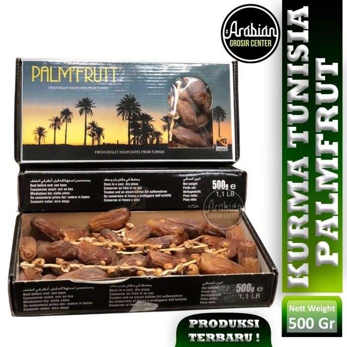 

JUAL [Original !] Kurma Tunisia PalmFrutt Tangkai 500gr / Palmfruit Deglet
