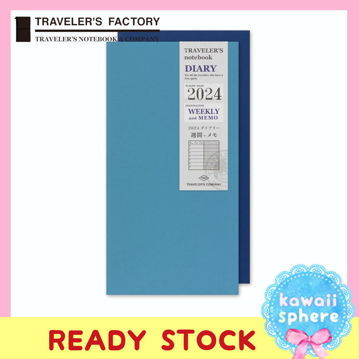 

Traveler's Notebook Refill 2024 Weekly + Memo Regular Ready Stock HRG DISKON