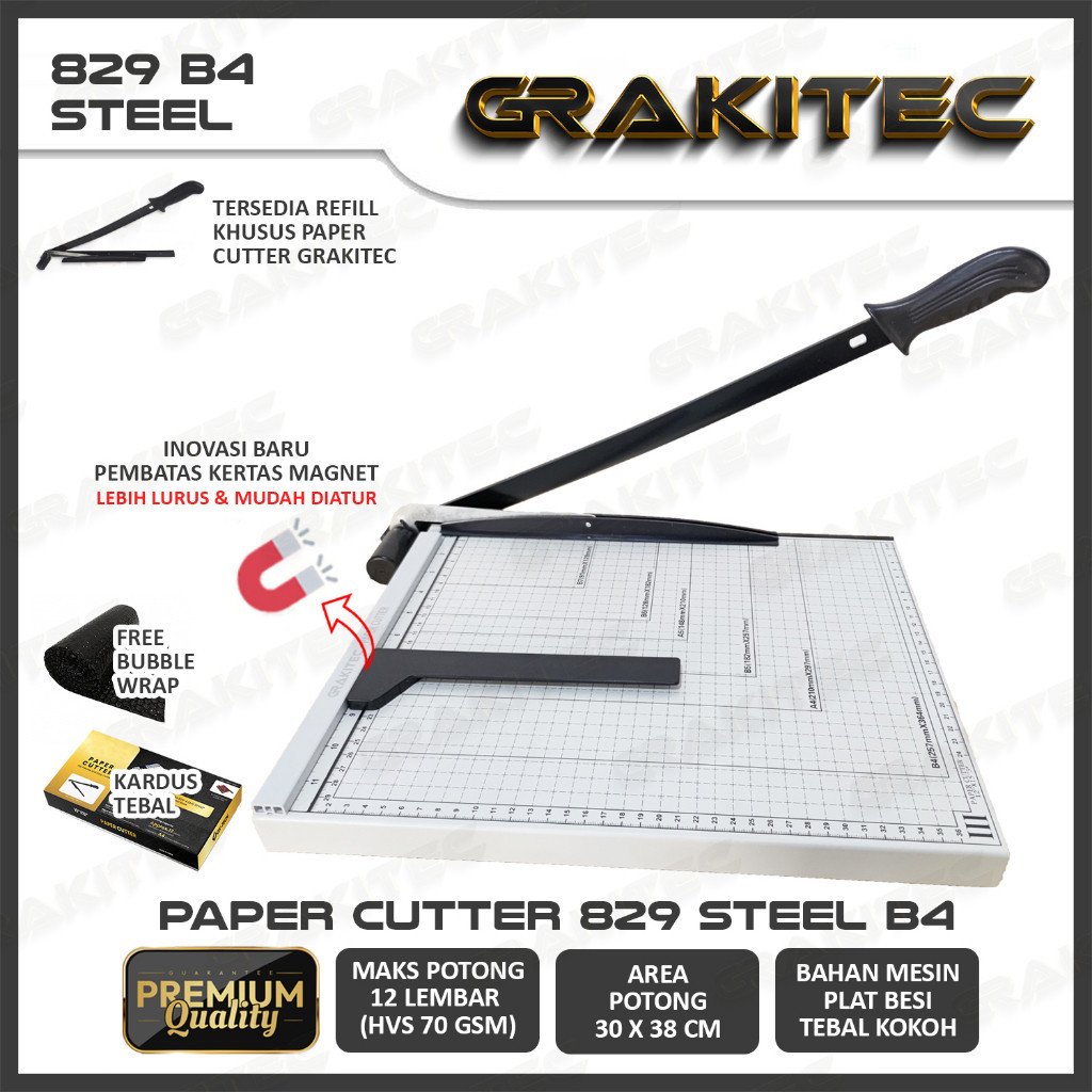 

PAPER CUTTER B4 LEBIH BESAR DARI F4 ( ALAT POTONG KERTAS ) PEMOTONG KERTAS ALAT POTONG /MESIN