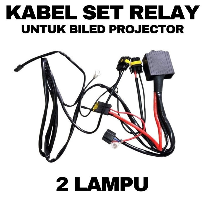 Kabel Set Relay Biled Super Lampu Projector Biled Projie Hid Led Motor