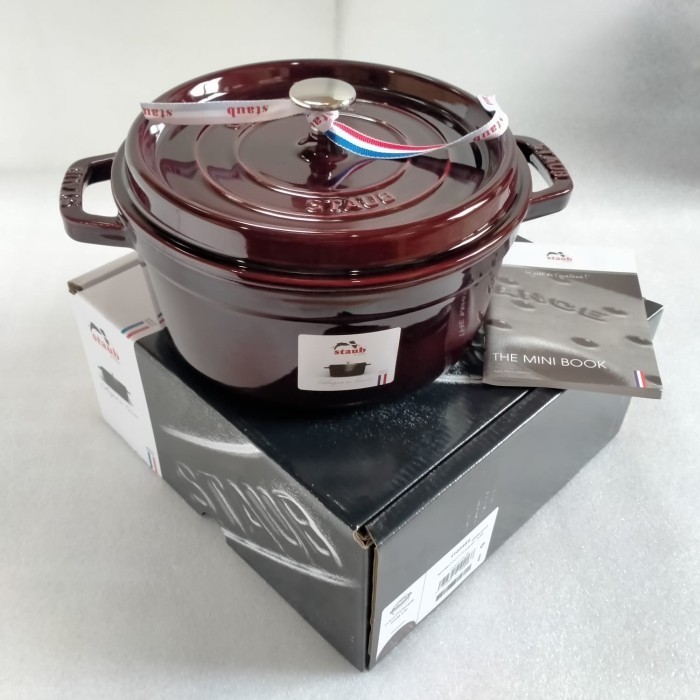 original France STAUB 24cm Round Cast Iron Cocotte