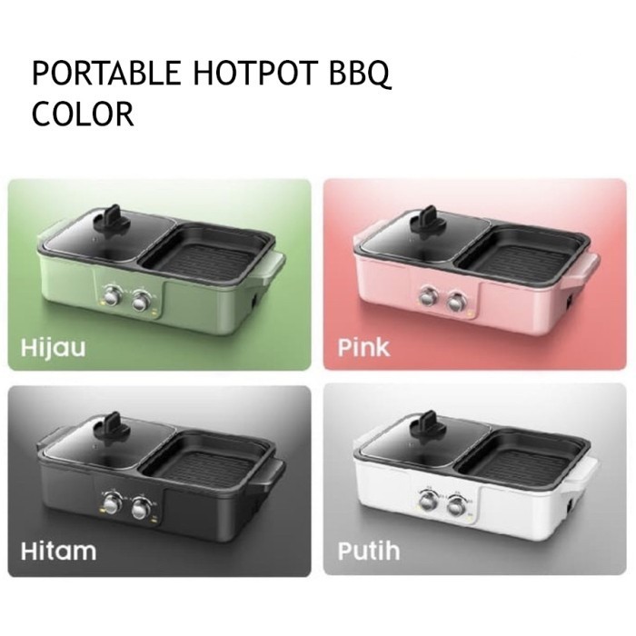 Dheao Panci Listrik Hotpot Bbq Kotak Knob Bulat Hh119