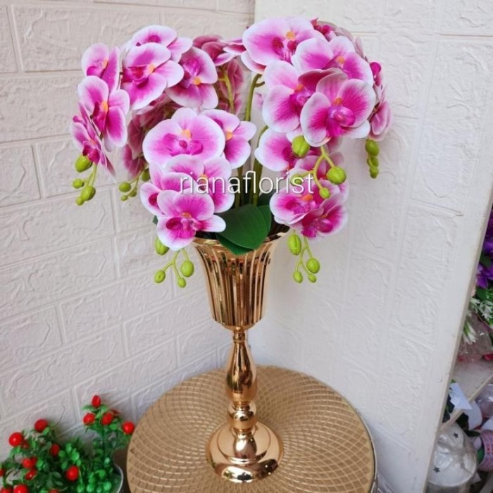 Anggrek Latex Vas Piala Gold