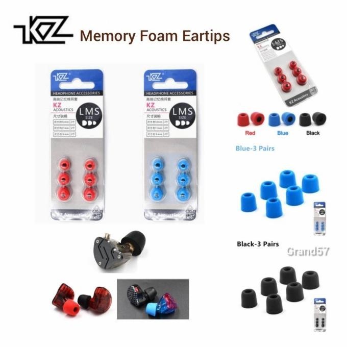 Terbaru Kz Memory Foam Eartips Earbuds Earphone Silicone Foam Busa Kz Bud Tip