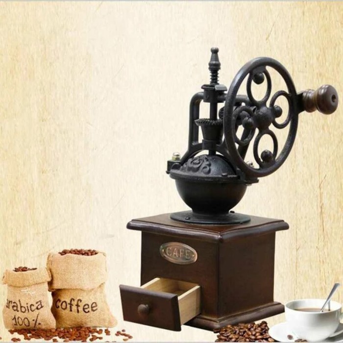 Retro Coffee Grinder Antik Penggiling Kopi Antik Cocok Untuk Pajangan