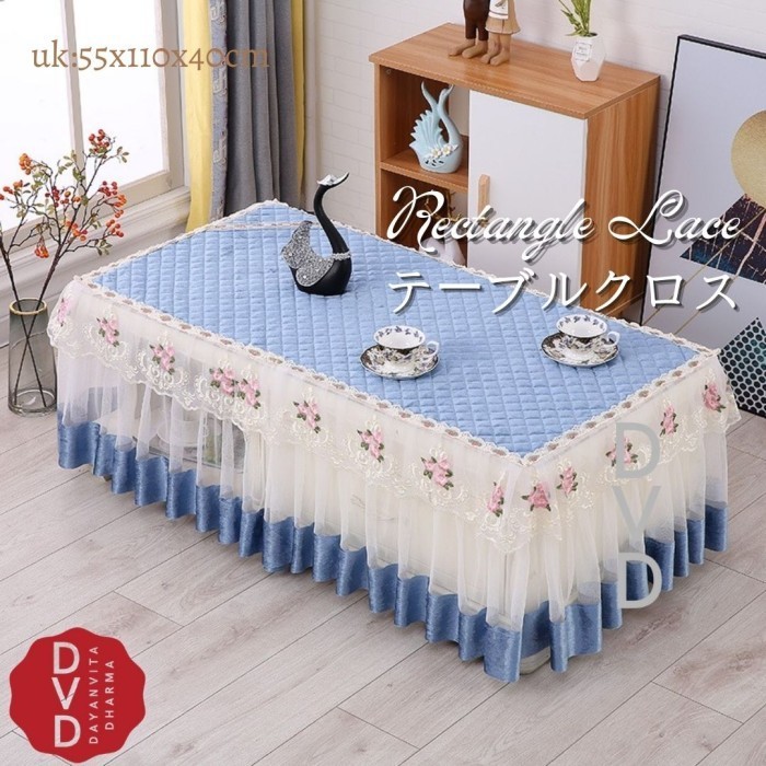 Rectangle Lace Tablecloth Table Runner - Taplak Meja Renda 55X110X40Cm