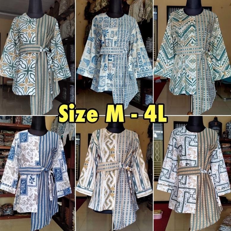 New Batik Wanita Modern Terbaru 2022 Kerja Lengan Panjang Pendek Kantor