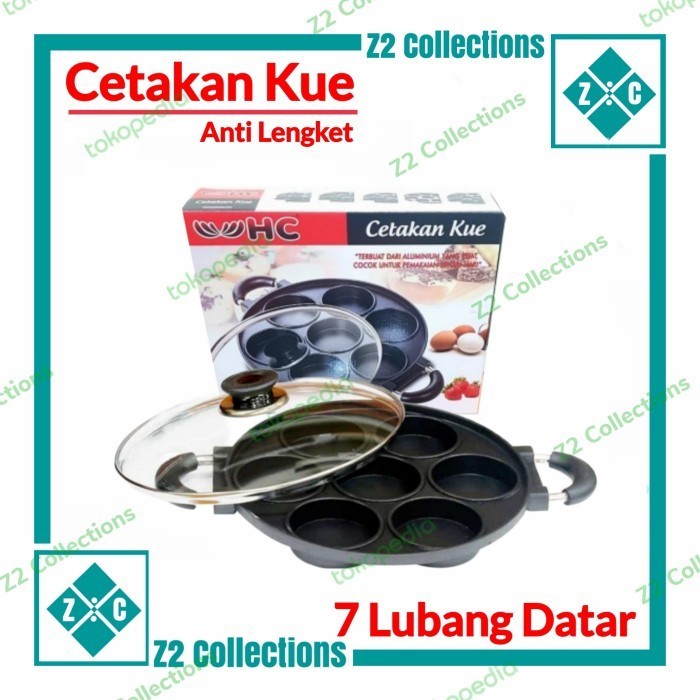 

PT803 Cetakan HC Happy Call 7 lubang datar loyang kue lumpur tutup kaca PROMO SPECIAL