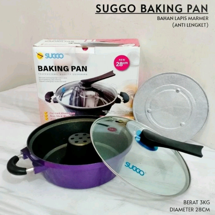 

EF239 Baking Pan Suggo 28cm / Loyang Cetakan Kue Bolu Teflon Anti Lengket FREE ONGKIR