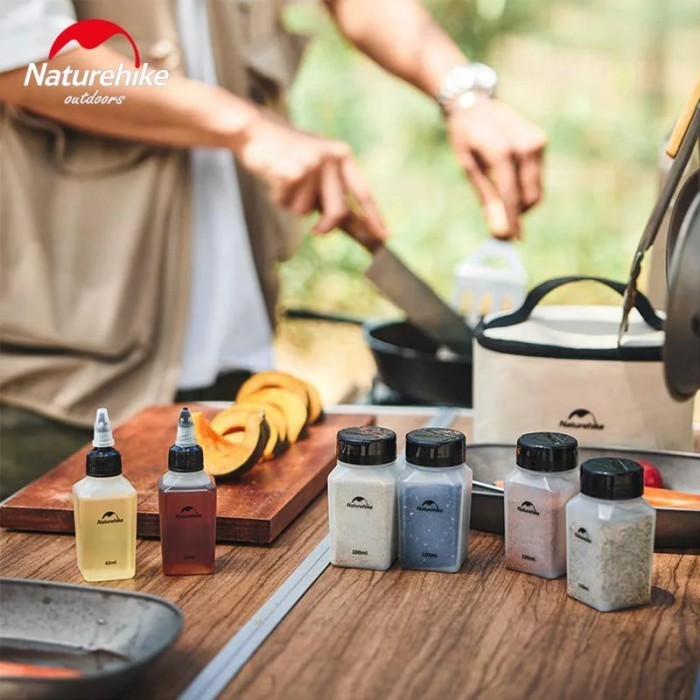 

ZW311 Wadah Botol bumbu Minyak Masak Camping set Naturehike CNH22CJ043 NEW
