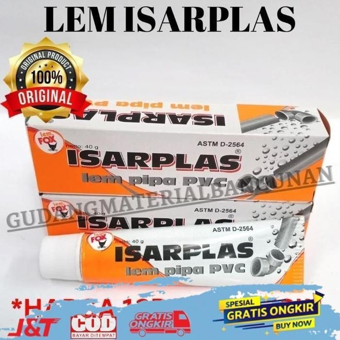 

PROMO [12PCS ORIGINAL] LEM PIPA PVC ISARPLAS / LEM ISARPLAS / LEM PVC 1 PACK 1 SLOP 1 LUSIN 12PCS 1PACK PROMO