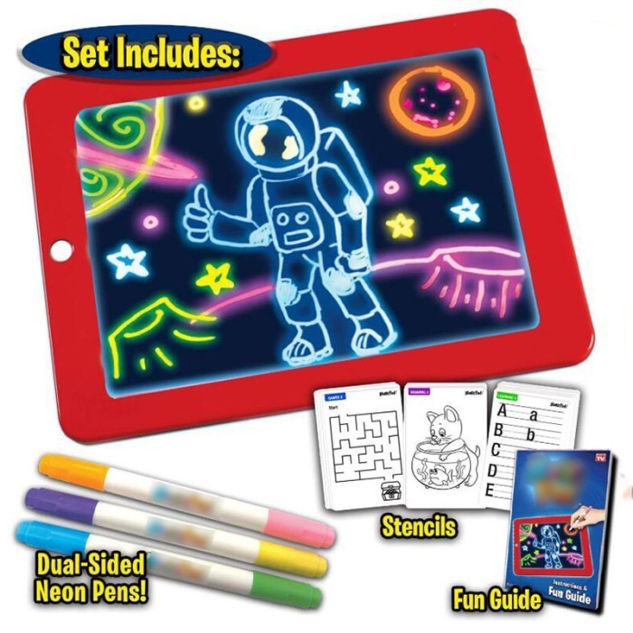 

Magic Sketchpad Art That Glow Mainan Edukasi Belajar Menggambar -Anza Wahda