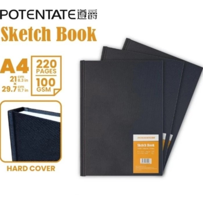 

Potentate Sketch Book Hard Cover A4 110 Sheets 100 Gsm -Anza Wahda