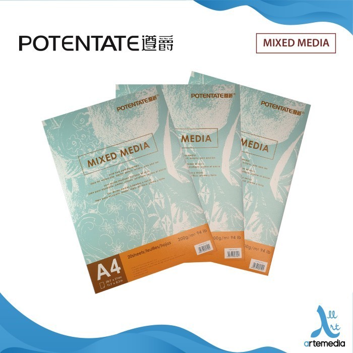 

Kertas Gambar Potentate A4 Mix Media Sketch Pad -Anza Wahda