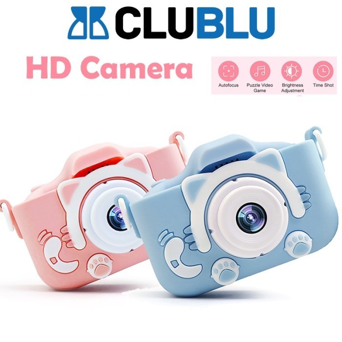 Clublu Kamera Mini Digital Dslr Anak Lucu Kamera Merah Muda Biru