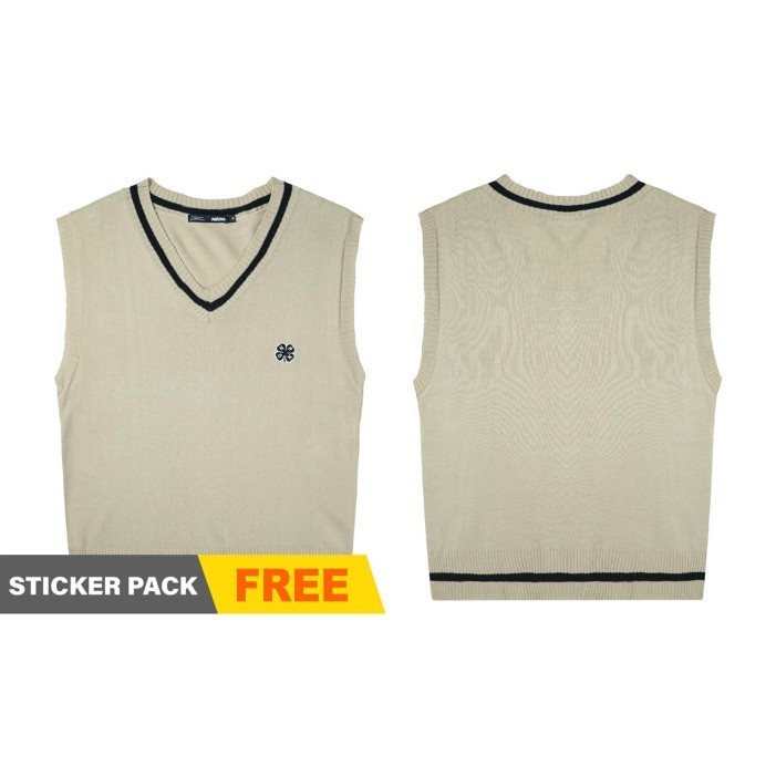 Nrdn Clothing Sweater Clover Vest Knitwear Cream