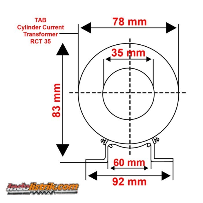 Current Transformer 150 5 A Rct 35 Tab Round Ct Kuat Trafo Arus Panel Listrik Profesional