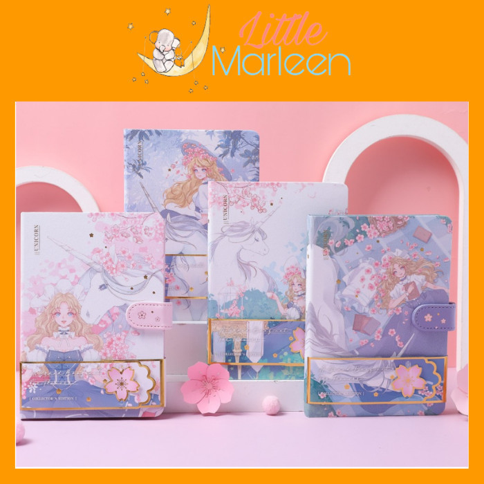 

Magnetic Notebook Unicorn Girl / Diary Jurnal Agenda Buku Tulis