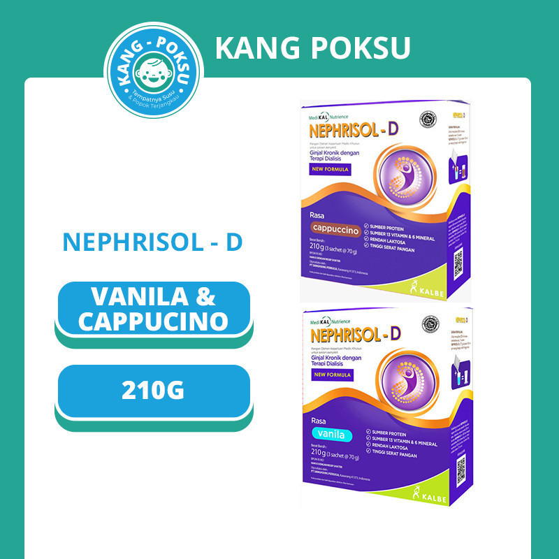 

NEPHRISOL - D VANILLA CAPPUCINO 210g SUSU KESEHATAN MURAH FORMULADEWASA SSKD KPS