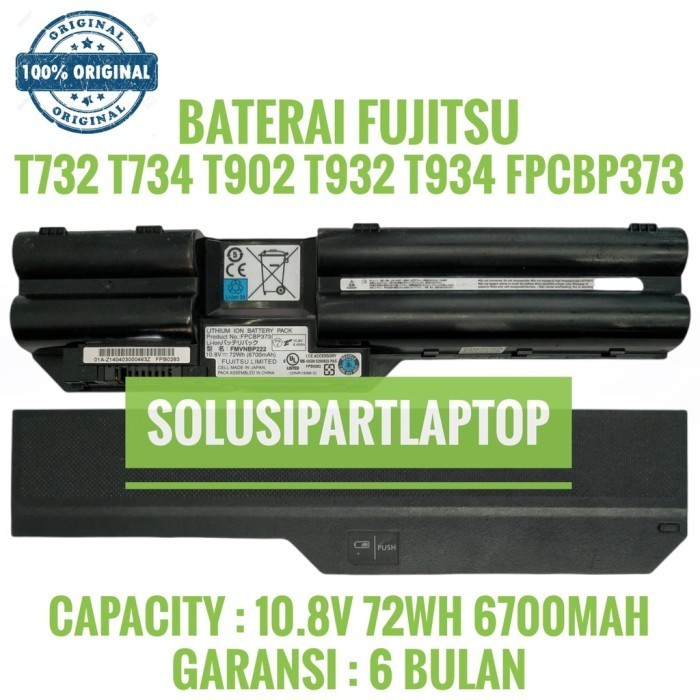 PROMO FMVNBP222 FUJITSU T732 BATERAI FPCBP373 T734 T932 T934 T902 MURA