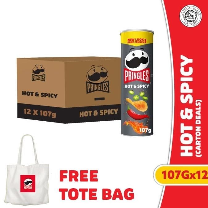 

TERBARU [CARTON DEALS] PRINGLES KERIPIK 107GR X 12PCS - FREE EXCLUSIVE BAG !!!!!