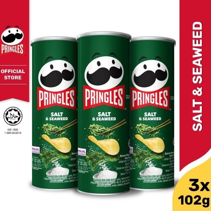

TERBARU [BUNDLE 3PCS] PRINGLES SALT & SEAWEED KERIPIK 102GR !!!!!