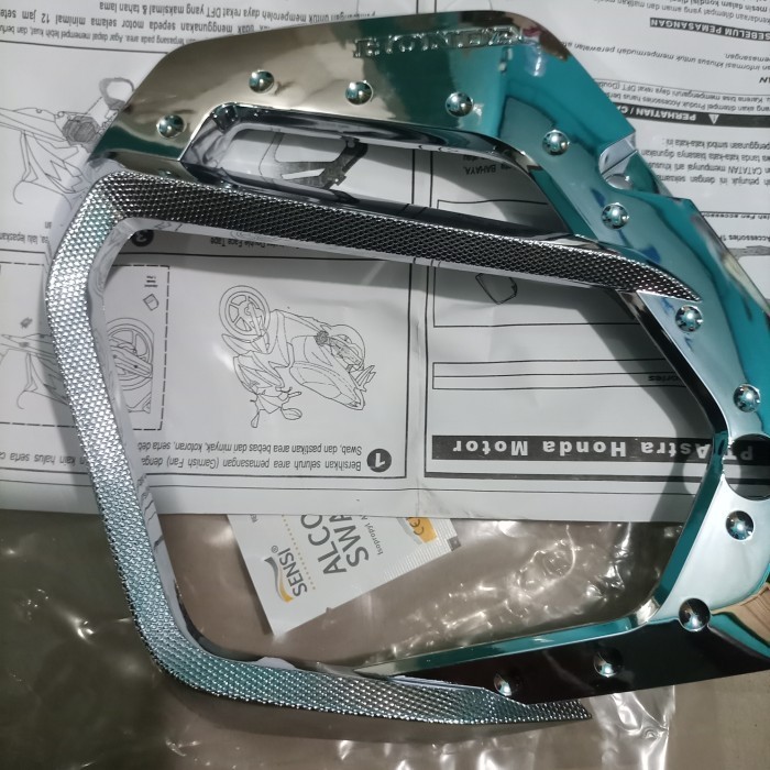 Restock Garnish Chrome Radiator Vario 125 Old Bohlam Ready Stock