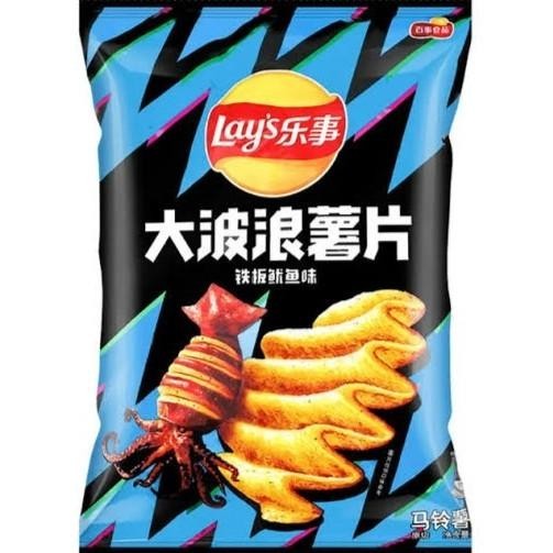 

READY STOCK LAYS BIG WAVE GRILLED SQUID POTATO CHIPS - SNACK KENTANG LAY'S CHINA !!!!!