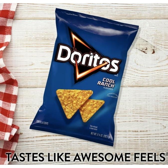 

TERBARU DORITOS TORTILLA CHIPS 7 OZ | NACHO CHEESE - COOL RANCH 198,4 GRAM !!!!!