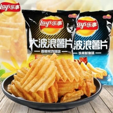 

TERBARU LAYS BIG WAVE CHICKEN WINGS POTATO CHIPS - SNACK KENTANG LAY'S CHINA !!!!!