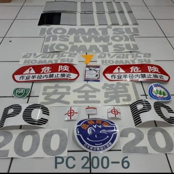 NEW PRODUK STICKER EXCAVATOR KOMATSU PC 200-7 PC200-8 PC200-6 