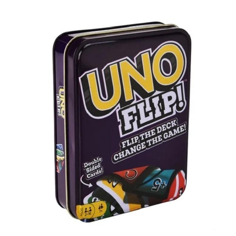 Get New Rpn Kartu Permainan Uno Flip Double Side Card Tin Case Box Kotak Kaleng Limited Edition Grea