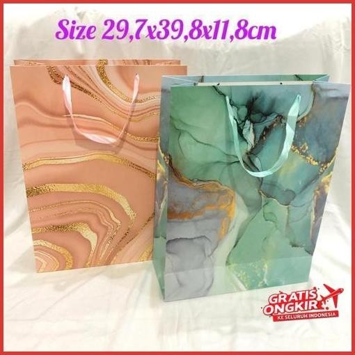 

Promo Fs Paper Bag Marmer Warna Vintage Kantong Dus Premium Harga Hemat