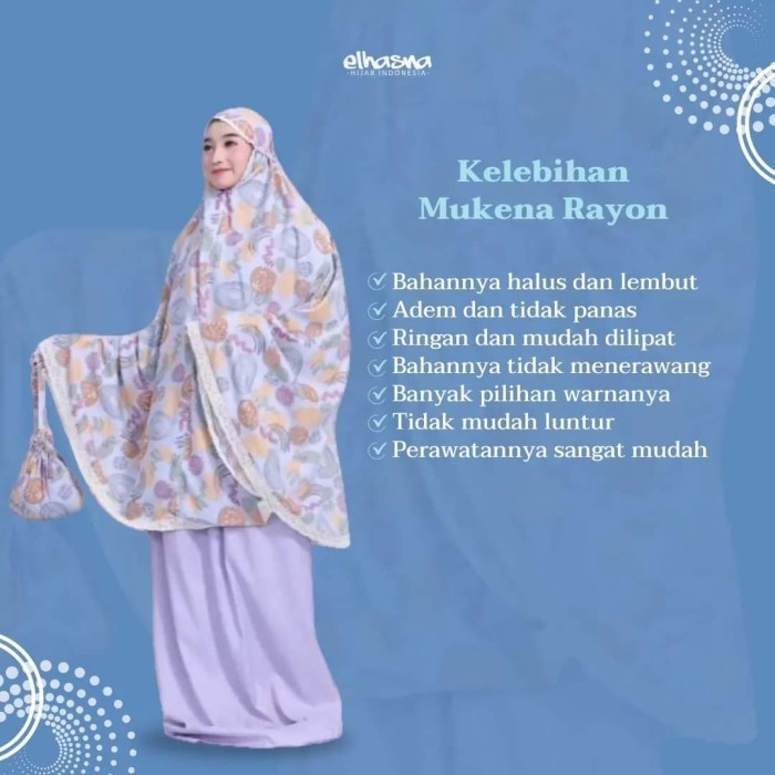 Mukena Traveling Dewasa Rayon Jumbo