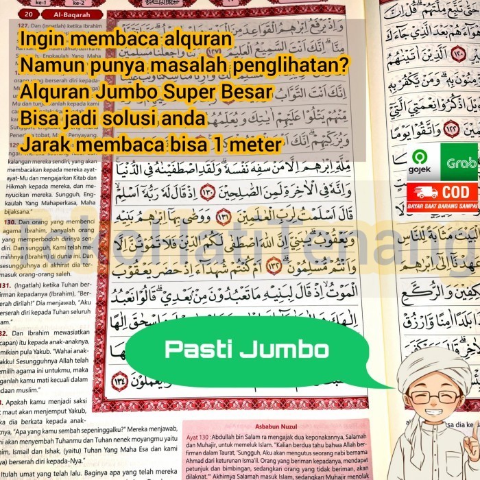 Alquran Lansia Extra Besar Al Quran Mushaf Terjemahan Jumbo A3