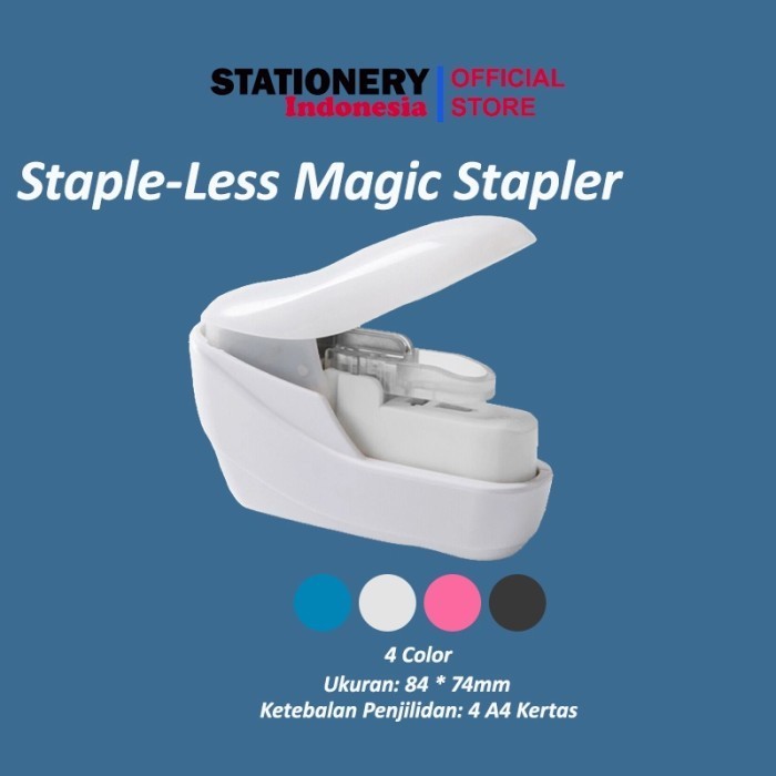 

Terbaru Terlaris Magic Stapler / Stapless /Stapler Unik Tanpa Isi - Kw Trio Ready Stock