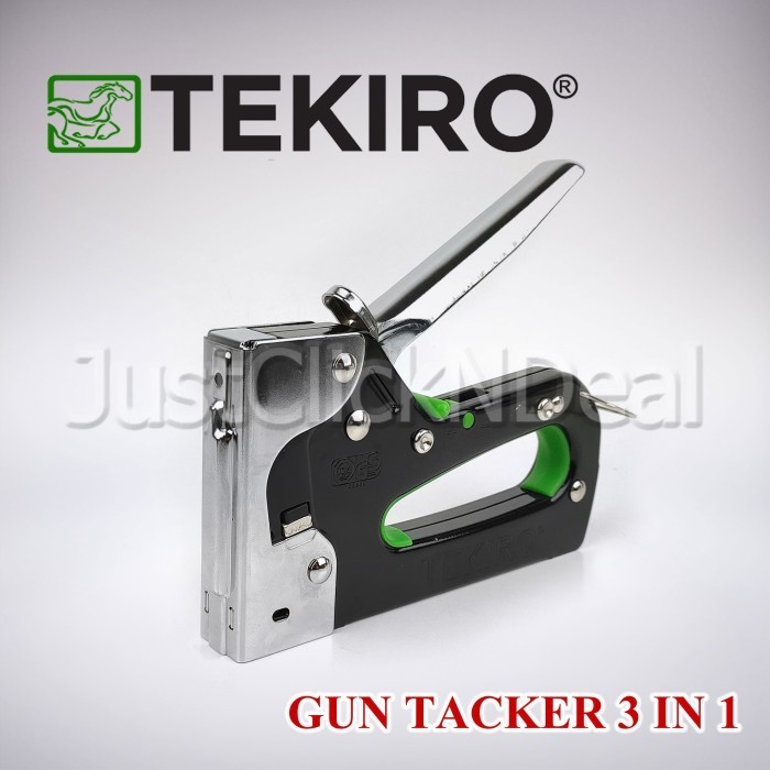 

Terbaru Tekiro Tembakan Staples 3 In 1 Stapler Jok Kanvas Bingkai Gun Tacker Terbaik