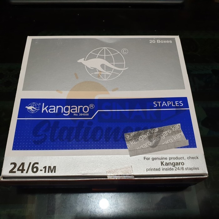 

Baru Isi Staples 24/6 Kangaro 1Pak Isi 20Pc Best Quality