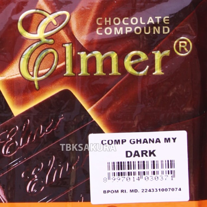 

Ready ELMER Chocolate / Coklat Compound Ghana Dark 1 Kg