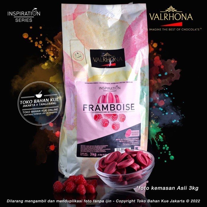 

Ready Valrhona Chocolate Inspiration Raspberry FRAMBOISE 100gr Couverture